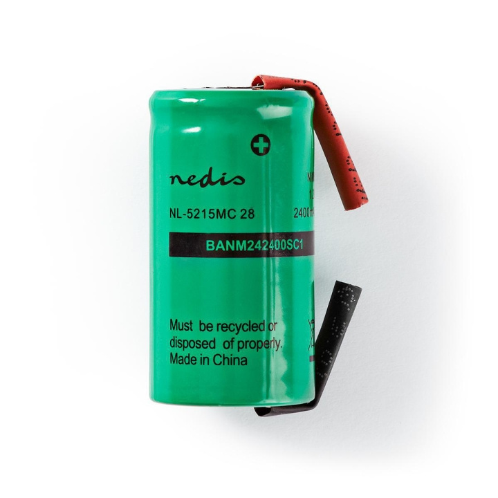 Rechargeable NiMH Battery Pack | 1.2 V DC | Rechargeable | 2400 mAh | Precharged | 1-Polybag | N/A | Solder Tabs | Green in the group HOME ELECTRONICS / Batteries & Chargers / Rechargable batteries / Other at TP E-commerce Nordic AB (C08246)