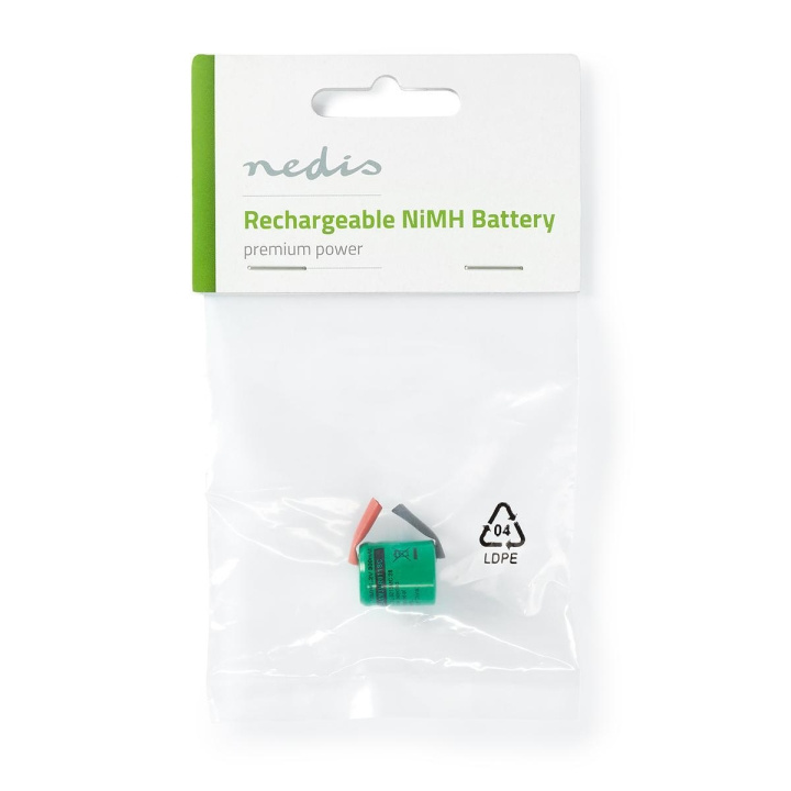 Nedis Rechargeable NiMH Battery | 1.2 V | 300 mAh | Solder Tabs | 1-Polybag in the group HOME ELECTRONICS / Batteries & Chargers / Rechargable batteries / Other at TP E-commerce Nordic AB (C08250)