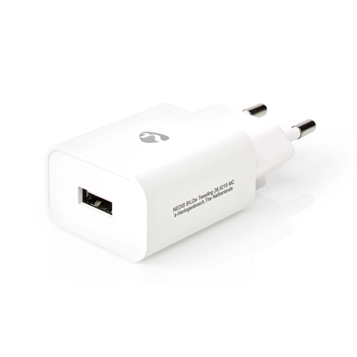 Nedis Wall Charger | Quick charge feature | 1x 2.4 A | Number of outputs: 1 | USB-A | No Cable Included | Single Voltage Output in the group SMARTPHONE & TABLETS / Chargers & Cables / Wall charger / Wall charger USB at TP E-commerce Nordic AB (C08261)