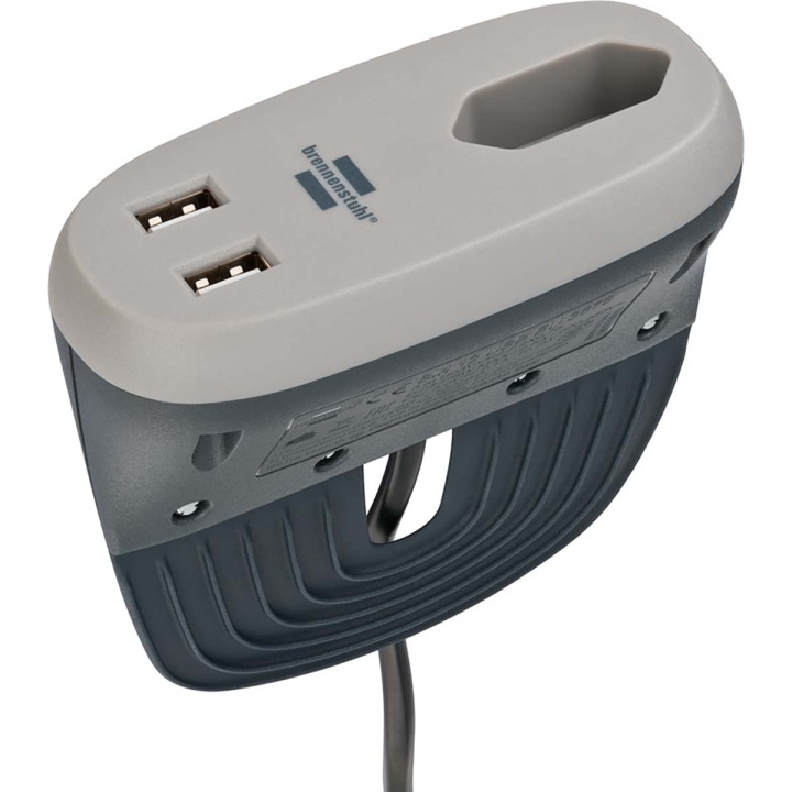 Estilo sofa socket with USB charging function (couch socket with 1x Euro socket and 2x USB charger, bed socket with mounting rail) in the group SMARTPHONE & TABLETS / Chargers & Cables / Wall charger / Wall charger USB at TP E-commerce Nordic AB (C08271)