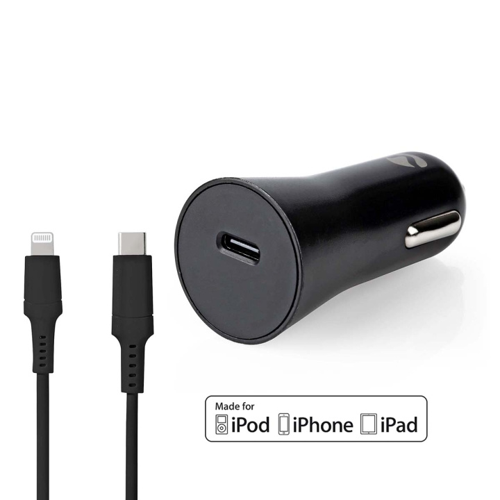 Nedis Car Charger | 1.67 / 2.22 / 3.0 A | Number of outputs: 1 | Port type: USB-C™ | Lightning 8-Pin (Loose) Cable | 1.0 m | Automatic Voltage Selection in the group SMARTPHONE & TABLETS / Chargers & Cables / Car chargers / Car chargers Lightning at TP E-commerce Nordic AB (C08274)