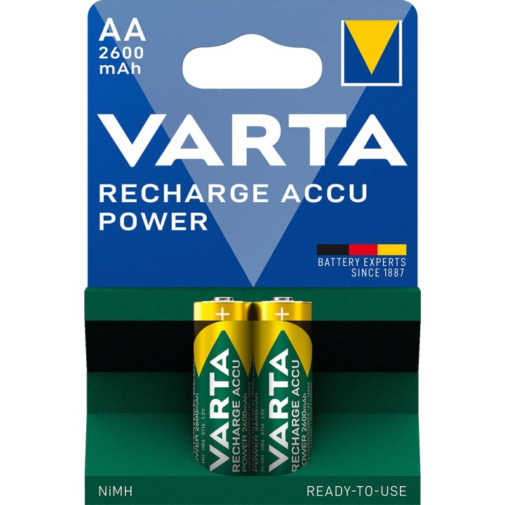 Rechargeable NiMH Battery AA | 1.2 V DC | 2600 mAh | 2-Blister Card in the group HOME ELECTRONICS / Batteries & Chargers / Rechargable batteries / AA at TP E-commerce Nordic AB (C08278)