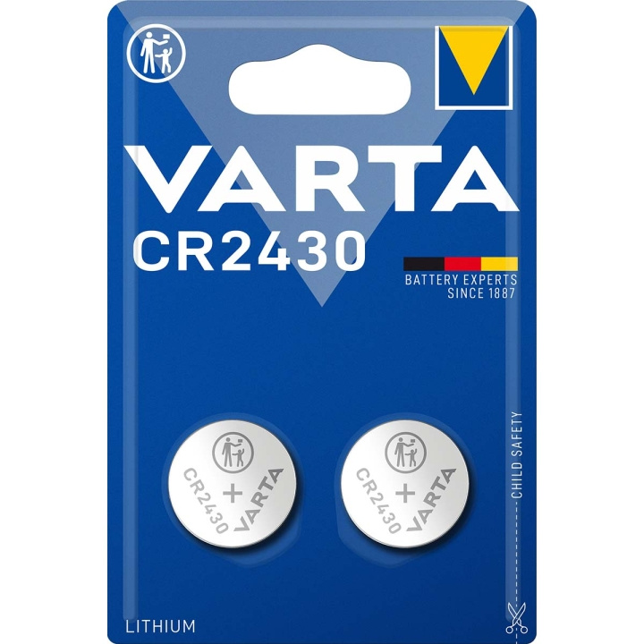 Varta Lithium Button Cell Battery CR2430 | 3 V DC | 290 mAh | 2-Blister | Silver in the group HOME ELECTRONICS / Batteries & Chargers / Batteries / Button cell at TP E-commerce Nordic AB (C08284)