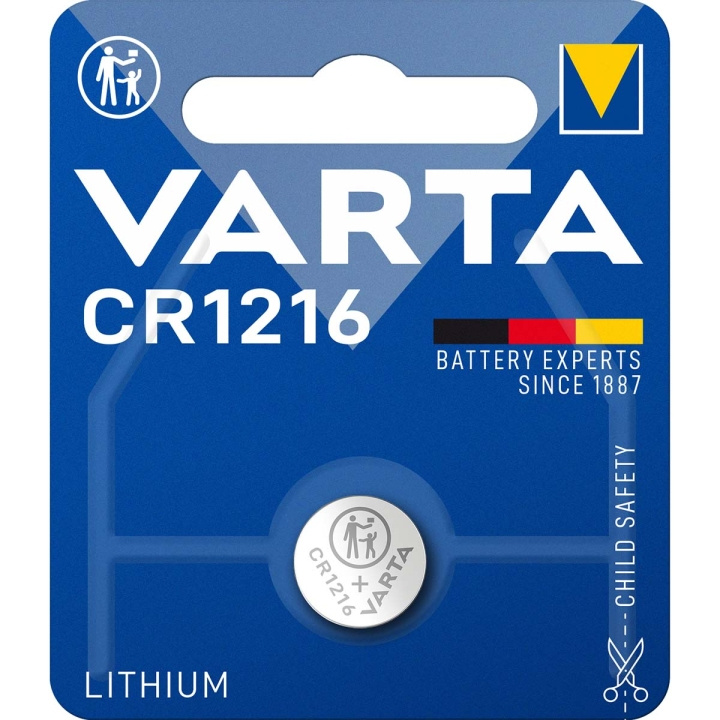 Varta Lithium Battery CR1216 1-Blister in the group HOME ELECTRONICS / Batteries & Chargers / Batteries / Button cell at TP E-commerce Nordic AB (C08292)