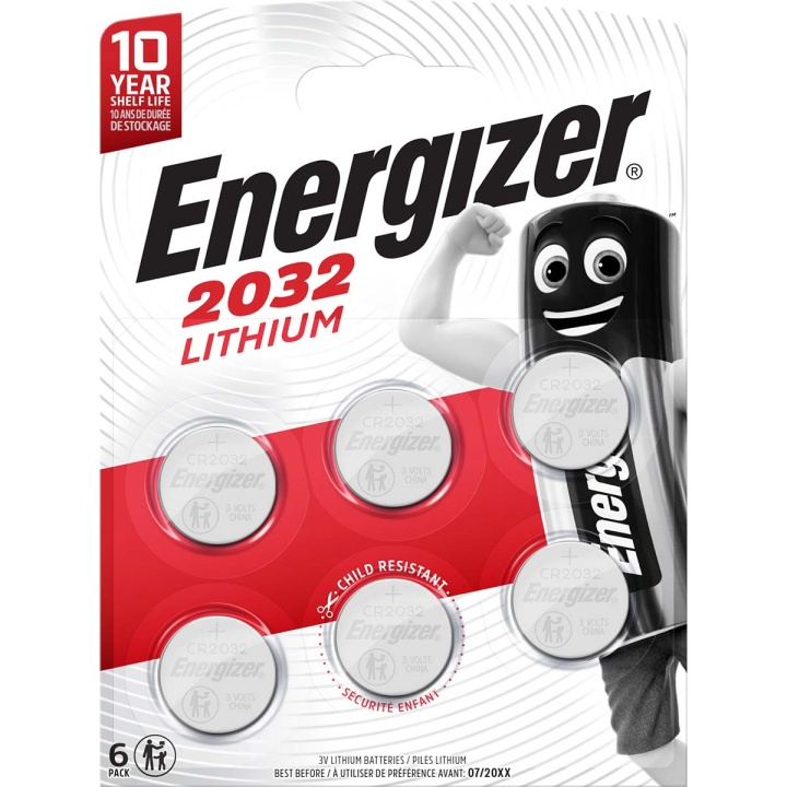Energizer Lithium Button Cell Battery CR2032 | 3 V DC | 235 mAh | 6-Blister | Silver in the group HOME ELECTRONICS / Batteries & Chargers / Batteries / Button cell at TP E-commerce Nordic AB (C08302)
