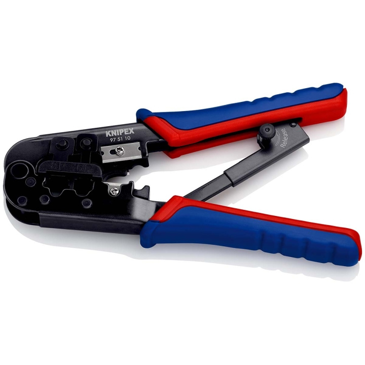 KNIPEX Crimp lever pliers for Western plugs Western connector RJ11/12 (6-pin) 9.65 mm, RJ45 (8-pin)11.68 mm in the group COMPUTERS & PERIPHERALS / Computer components / Tools & Mounting at TP E-commerce Nordic AB (C08372)