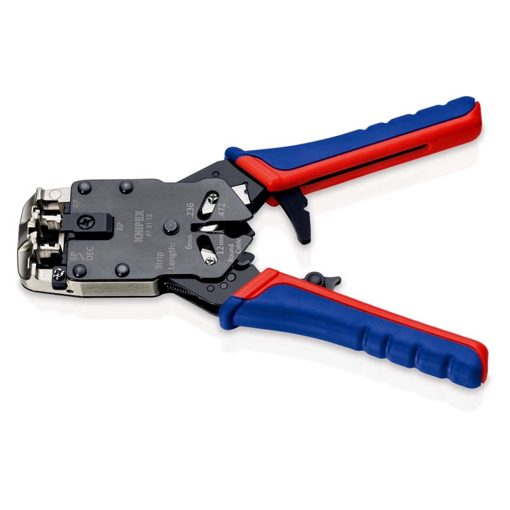 KNIPEX Crimp lever pliers for Western plugs Western connector RJ10 (4-pin) 7.65 mm, RJ11/12 (6-pin) 9.65 mm, RJ45 (8-pin) 11.68 mm in the group COMPUTERS & PERIPHERALS / Computer components / Tools & Mounting at TP E-commerce Nordic AB (C08373)