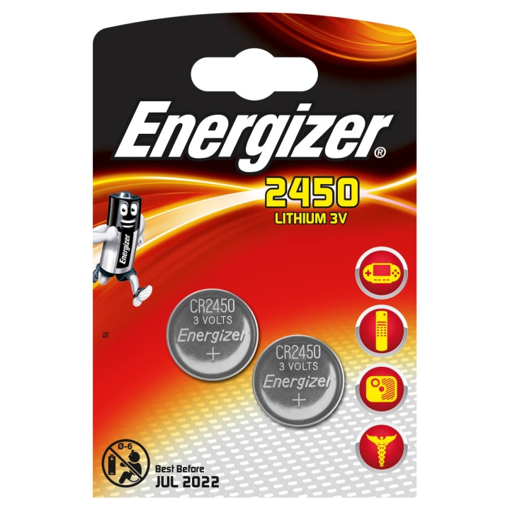 Energizer Battery CR2450 Lithium 2-p in the group HOME ELECTRONICS / Batteries & Chargers / Batteries / Button cell at TP E-commerce Nordic AB (C08425)