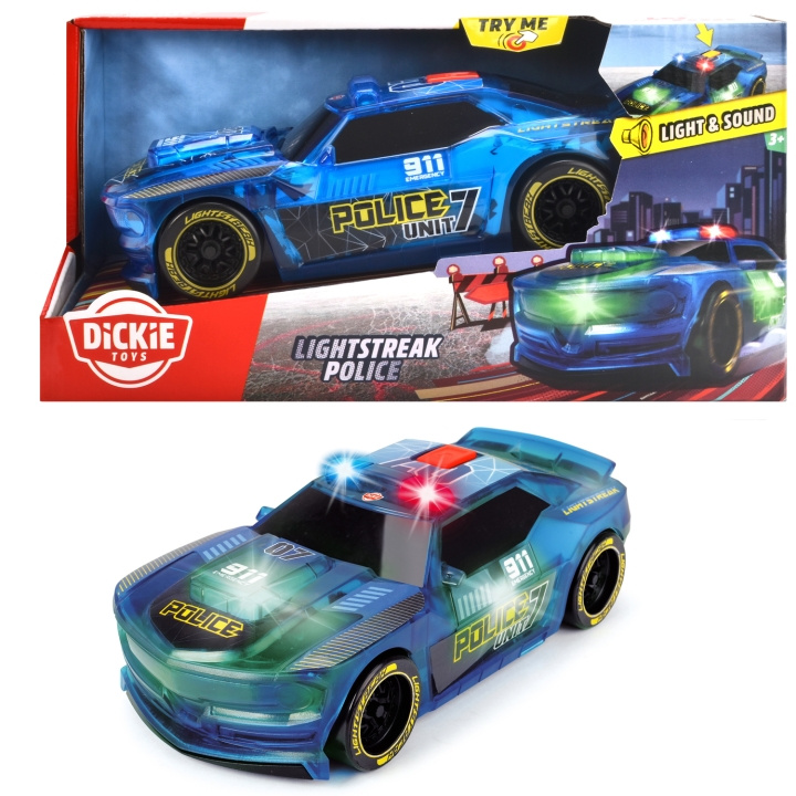 Dickie Lightstreak Police in the group TOYS, KIDS & BABY PRODUCTS / Toys / Toy cars at TP E-commerce Nordic AB (C08560)