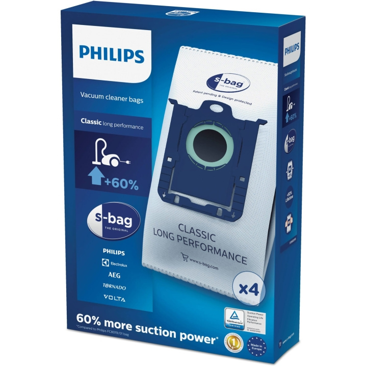 Philips FC8021/03 Vacuum Cleaner Bag S-Bag Classic Long Performance in the group HOME, HOUSEHOLD & GARDEN / Cleaning products / Vacuum cleaners & Accessories / Accessories / Vacuum bags at TP E-commerce Nordic AB (C08589)