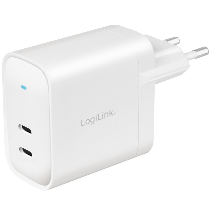 LogiLink USB-laddare 2 x USB-C PD 40W G in the group SMARTPHONE & TABLETS / Chargers & Cables / Wall charger / Wall charger USB-C at TP E-commerce Nordic AB (C08649)