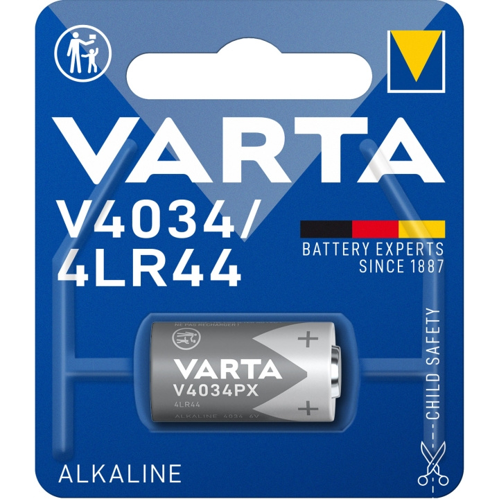 Varta 4LR44 (4034) Battery, 1 pc. blister alkaline manganese battery, 6 V in the group HOME ELECTRONICS / Batteries & Chargers / Batteries / Other at TP E-commerce Nordic AB (C08705)