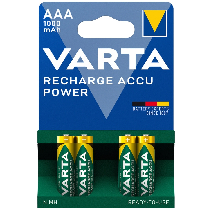 Varta Laddningsbart batteri AAA 1000 in the group HOME ELECTRONICS / Batteries & Chargers / Batteries / AAA at TP E-commerce Nordic AB (C08712)