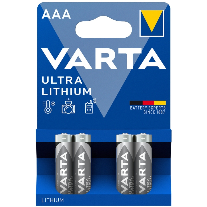 Varta Ultra Lithium AAA / LR03 Batterier in the group HOME ELECTRONICS / Batteries & Chargers / Batteries / AAA at TP E-commerce Nordic AB (C08714)