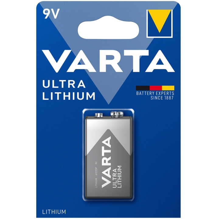 Varta Ultra Lithium 9V Batteri 1-pac in the group HOME ELECTRONICS / Batteries & Chargers / Batteries / 9V at TP E-commerce Nordic AB (C08716)