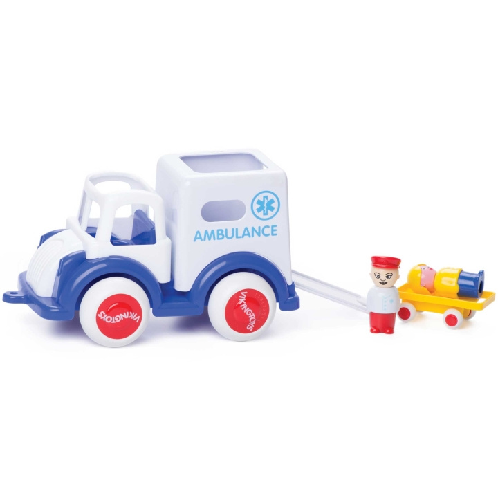 VikingToys Jumbo Ambulans m. Två Figurer in the group TOYS, KIDS & BABY PRODUCTS / Toys / Toy cars at TP E-commerce Nordic AB (C08722)