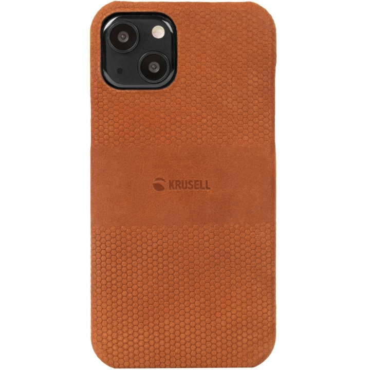 Krusell Leather Cover iPhone 13 Cognac in the group SMARTPHONE & TABLETS / Phone cases / Apple / iPhone 13 / Cases at TP E-commerce Nordic AB (C08758)