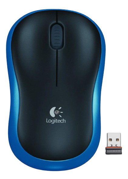 Logitech Wireless Mouse M185 - BLUE in the group COMPUTERS & PERIPHERALS / Mice & Keyboards / Mice / Wireless at TP E-commerce Nordic AB (C09062)