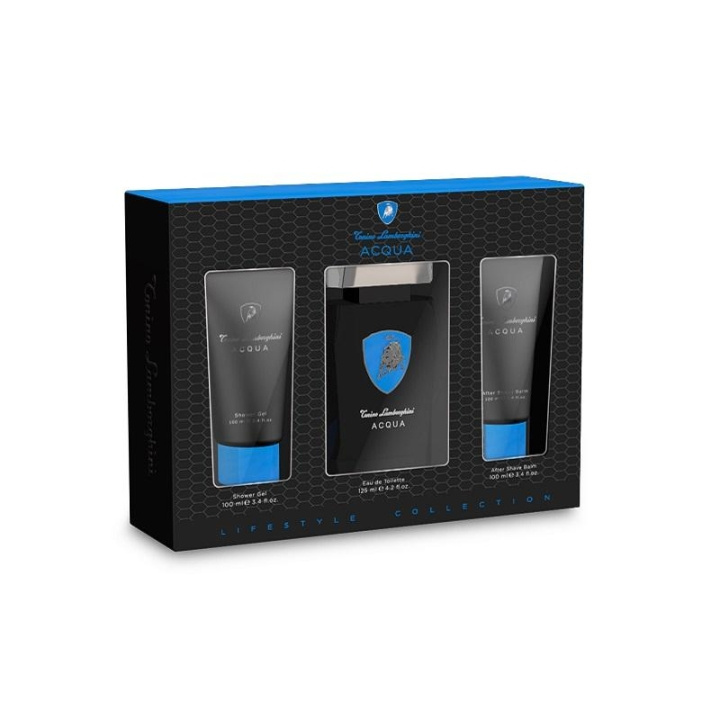 Giftset Lamborghini Acqua Edt 125ml + Shower Gel 100ml + Aftershave Balm 100ml in the group BEAUTY & HEALTH / Gift sets / Gift sets for him at TP E-commerce Nordic AB (C09464)