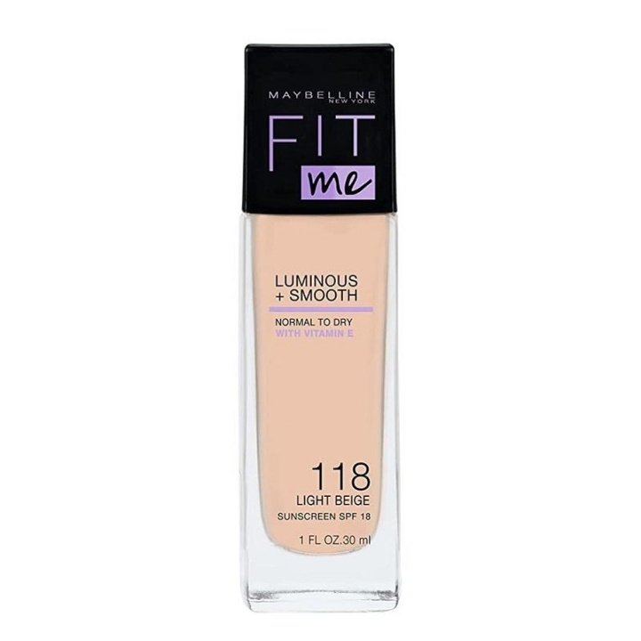 Maybelline Fit Me Luminous + Smooth Foundation - 118 Light Beige in the group BEAUTY & HEALTH / Makeup / Facial makeup / Foundation at TP E-commerce Nordic AB (C10123)