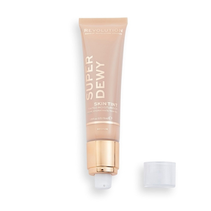Makeup Revolution Superdewy Tinted Moisturiser Medium 55ml in the group BEAUTY & HEALTH / Skin care / Face / Tinted Moisturizer at TP E-commerce Nordic AB (C10155)