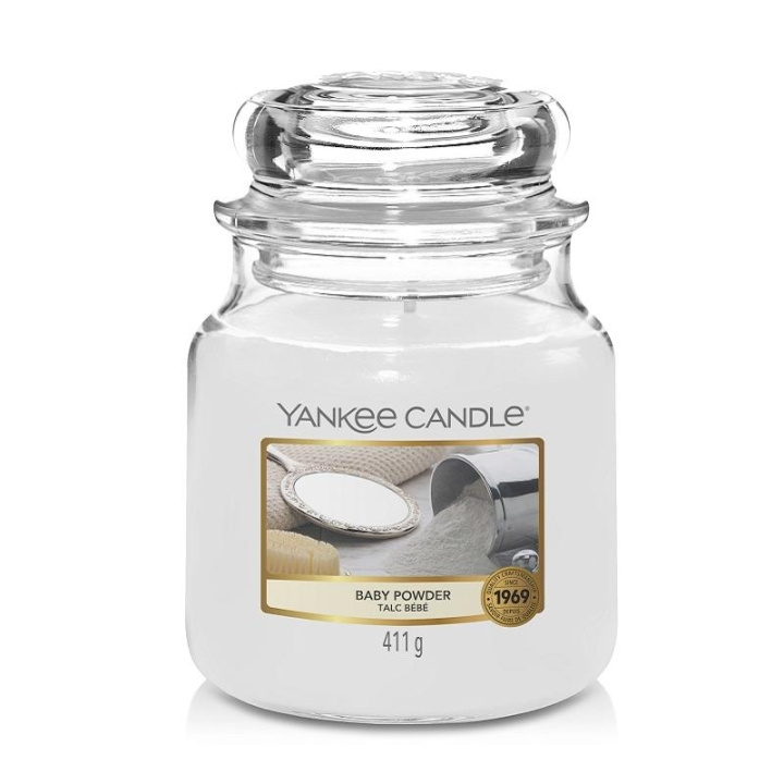 Yankee Candle Classic Medium Jar Baby Powder 411g in the group BEAUTY & HEALTH / Fragrance & Perfume / Other fragrances / Scented candles at TP E-commerce Nordic AB (C10998)