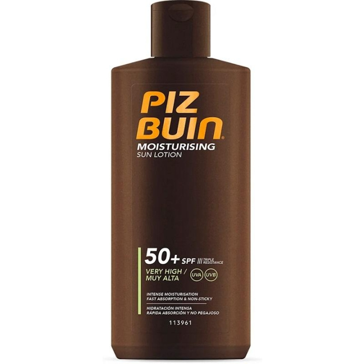 Piz Buin Moisturising Sun Lotion SPF50+ 200ml in the group BEAUTY & HEALTH / Skin care / Tanning / Sunscreen at TP E-commerce Nordic AB (C11131)