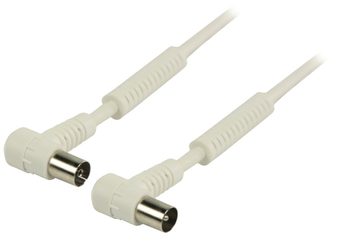Coax Cable 120 dB Angled Coax Male - Coax Female 20.0 m White in the group HOME ELECTRONICS / Cables & Adapters / Antenna cables & Accessories / Antenna cables at TP E-commerce Nordic AB (C11540)