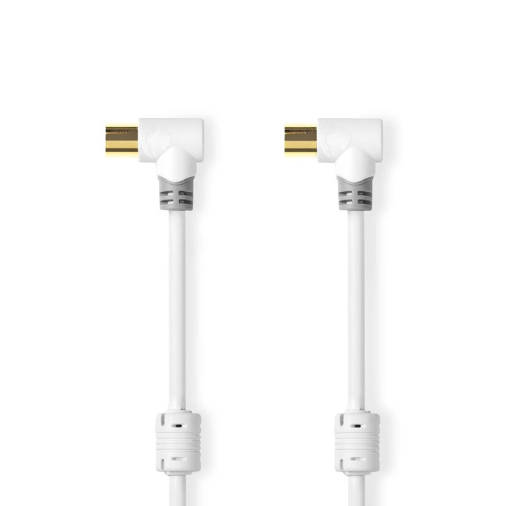 Nedis Coax Cable | IEC (Coax) Male | IEC (Coax) Female | Gold Plated | 100 dB | 75 Ohm | Double Shielded | 2.00 m | Round | PVC | White | Box in the group HOME ELECTRONICS / Cables & Adapters / Antenna cables & Accessories / Antenna cables at TP E-commerce Nordic AB (C11584)