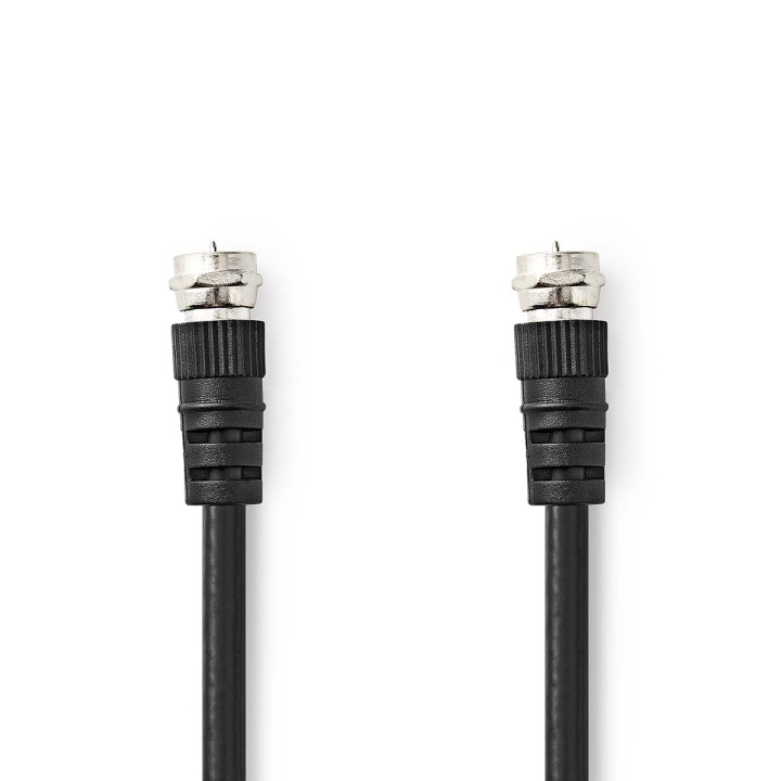 Nedis Satellite & Antenna Cable | F Male | F Male | Nickel Plated | 75 Ohm | Double Shielded | 1.50 m | Round | PVC | Black | Envelope in the group HOME ELECTRONICS / Cables & Adapters / Antenna cables & Accessories / Antenna cables at TP E-commerce Nordic AB (C11597)