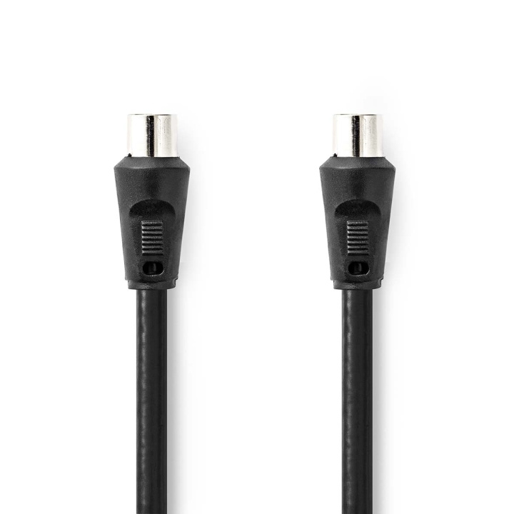 Nedis Coax Cable | IEC (Coax) Male | IEC (Coax) Female | Nickel Plated | 90 dB | 75 Ohm | Double Shielded | 1.50 m | Round | PVC | Black | Envelope in the group HOME ELECTRONICS / Cables & Adapters / Antenna cables & Accessories / Antenna cables at TP E-commerce Nordic AB (C11605)