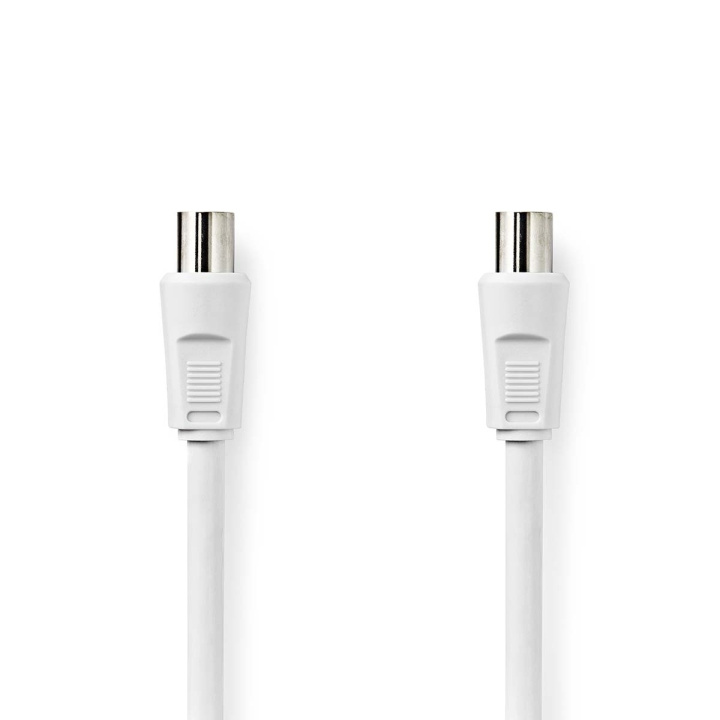 Nedis Coax Cable | IEC (Coax) Male | IEC (Coax) Male | Nickel Plated | 90 dB | 75 Ohm | Double Shielded | 1.50 m | Round | PVC | White | Envelope in the group HOME ELECTRONICS / Cables & Adapters / Antenna cables & Accessories / Antenna cables at TP E-commerce Nordic AB (C11633)