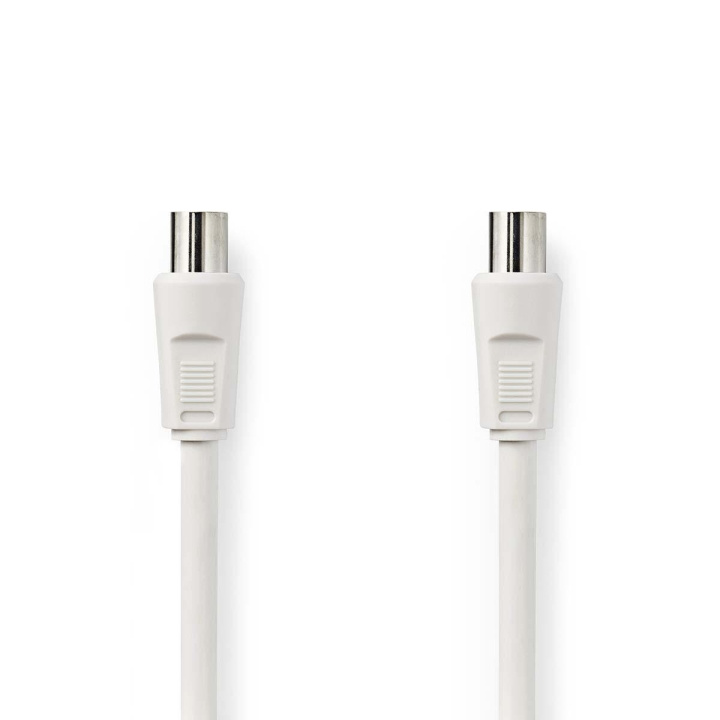 Coax Cable | IEC (Coax) Male | IEC (Coax) Male | Nickel Plated | 90 dB | 75 Ohm | Double Shielded | 5.00 m | Round | PVC | White | Blister in the group HOME ELECTRONICS / Cables & Adapters / Antenna cables & Accessories / Antenna cables at TP E-commerce Nordic AB (C11643)
