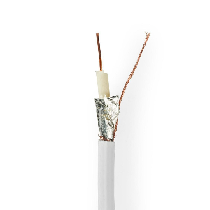 Nedis Coax Cable On Reel | RG6T | 75 Ohm | Double Shielded | ECA | 50.0 m | Coax | PVC | White | Gift Box in the group HOME ELECTRONICS / Cables & Adapters / Antenna cables & Accessories / Antenna cables at TP E-commerce Nordic AB (C11650)