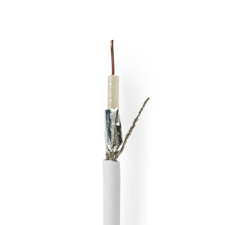 Nedis Coax Cable On Reel | RG59 | 75 Ohm | Double Shielded | ECA | 25.0 m | Coax | PVC | White | Gift Box in the group HOME ELECTRONICS / Cables & Adapters / Antenna cables & Accessories / Antenna cables at TP E-commerce Nordic AB (C11655)