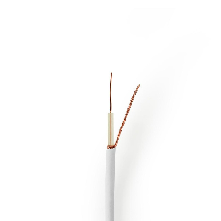 Coax Cable On Reel | Mini Coax | 75 Ohm | Single Shielded | ECA | 10.0 m | Coax | PVC | White | Reel in the group HOME ELECTRONICS / Cables & Adapters / Antenna cables & Accessories / Antenna cables at TP E-commerce Nordic AB (C11662)