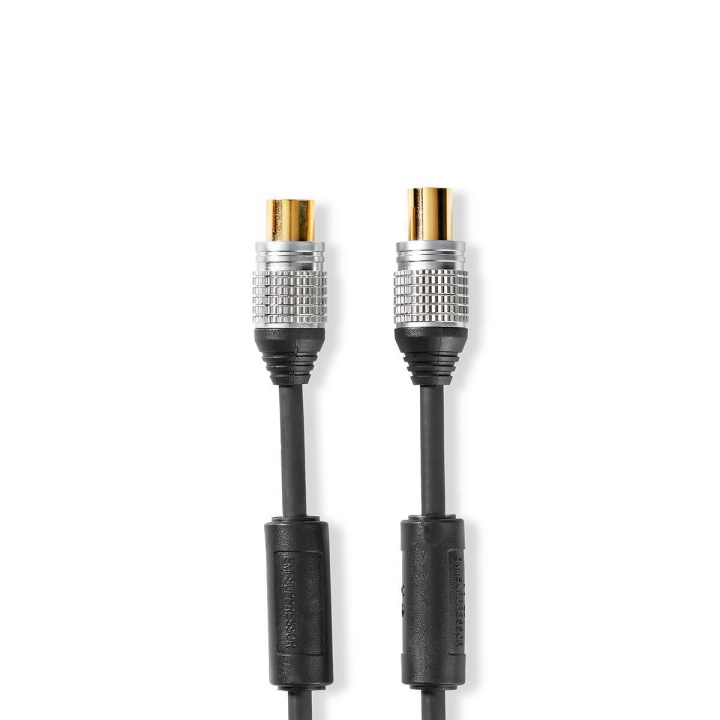 Nedis Coax Cable | IEC (Coax) Male | IEC (Coax) Female | Gold Plated | 75 Ohm | Double Shielded | 10.0 m | Round | PVC | Anthracite | Clamshell in the group HOME ELECTRONICS / Cables & Adapters / Antenna cables & Accessories / Antenna cables at TP E-commerce Nordic AB (C11681)