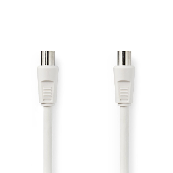 Nedis Coax Cable | IEC (Coax) Male | IEC (Coax) Female | Nickel Plated | 75 Ohm | Double Shielded | 1.50 m | Round | PVC | White | Tag in the group HOME ELECTRONICS / Cables & Adapters / Antenna cables & Accessories / Antenna cables at TP E-commerce Nordic AB (C11694)