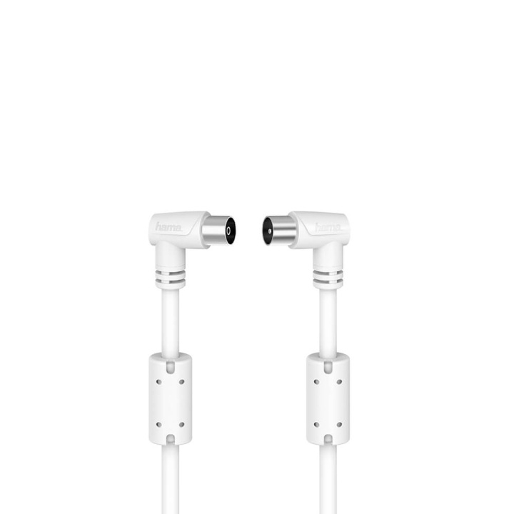 Hama Cable Antenna Angle 90dB White 1.5m in the group HOME ELECTRONICS / Cables & Adapters / Antenna cables & Accessories / Antenna cables at TP E-commerce Nordic AB (C11738)