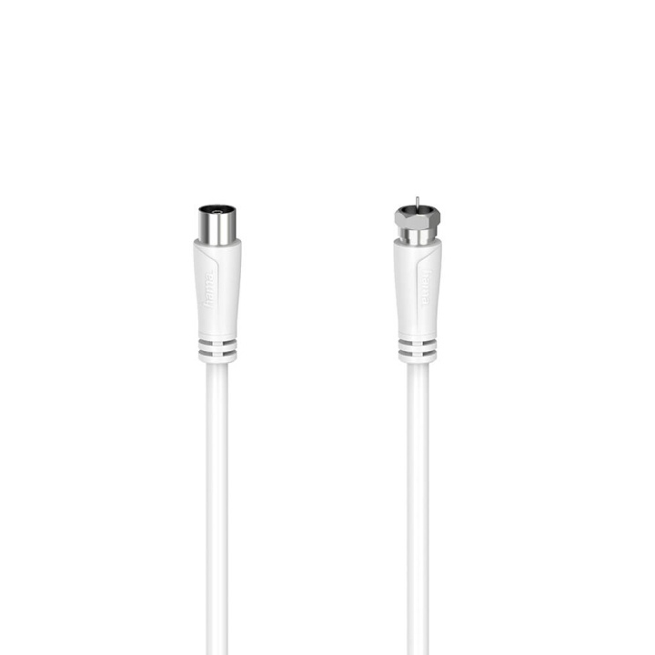 Hama Antenna Cable SAT 90dB F-Coax White 1.5m in the group HOME ELECTRONICS / Cables & Adapters / Antenna cables & Accessories / Antenna cables at TP E-commerce Nordic AB (C11742)
