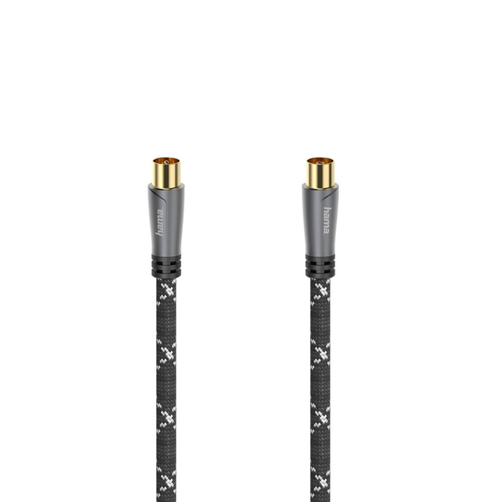 Hama Antenna Cable 120dB Black/Grey 1.5m in the group HOME ELECTRONICS / Cables & Adapters / Antenna cables & Accessories / Antenna cables at TP E-commerce Nordic AB (C11747)