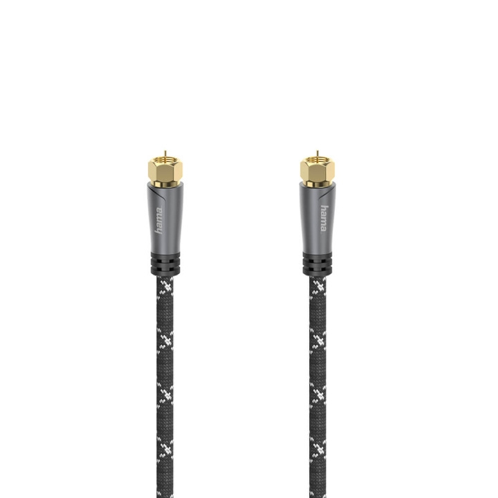 Hama Antenna Cable SAT 120dB F-F Black/Grey 1.5m in the group HOME ELECTRONICS / Cables & Adapters / Antenna cables & Accessories / Antenna cables at TP E-commerce Nordic AB (C11751)