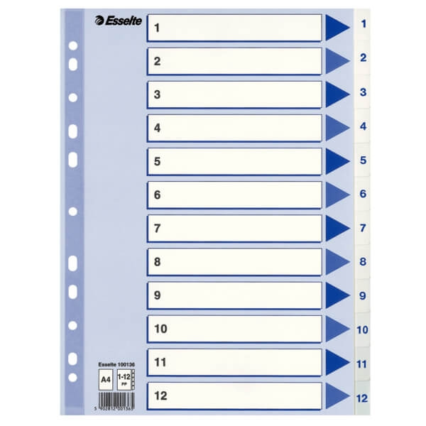 ESSELTE Register Non-Stop A4/1-12 in the group HOME, HOUSEHOLD & GARDEN / Office material / Other at TP E-commerce Nordic AB (C11988)