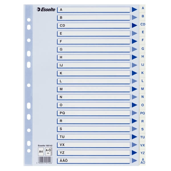 ESSELTE Register Non-Stop A4/A-Ö Vit in the group HOME, HOUSEHOLD & GARDEN / Office material / Other at TP E-commerce Nordic AB (C11994)