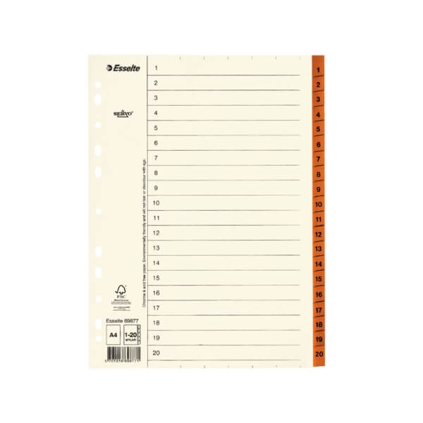 ESSELTE Register Servo A4/1-20 Brown in the group HOME, HOUSEHOLD & GARDEN / Office material / Other at TP E-commerce Nordic AB (C12011)