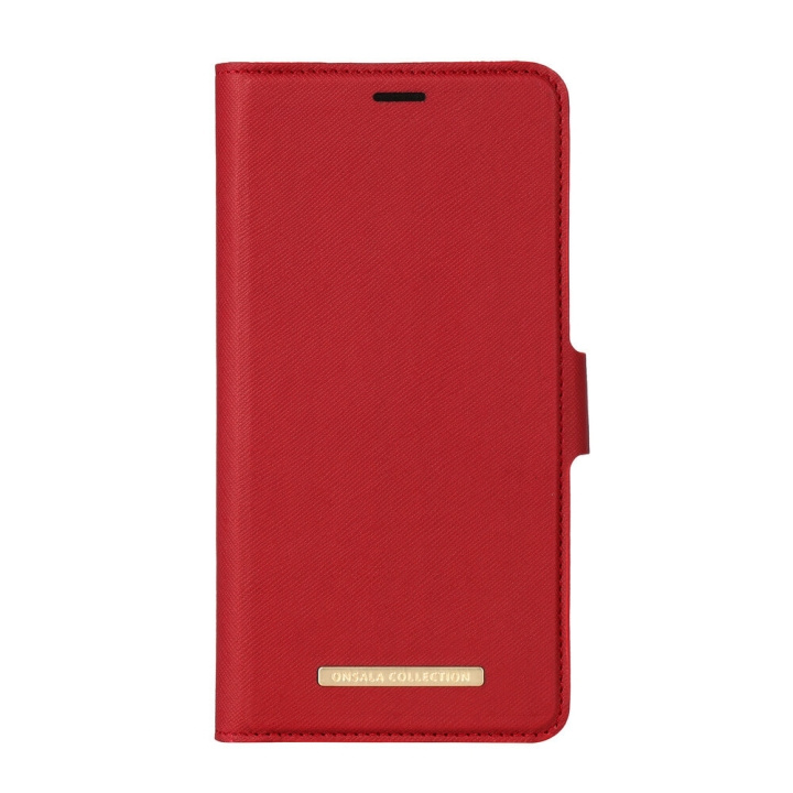 ONSALA Mobile Wallet Saffiano Red iPhoneXs Max in the group SMARTPHONE & TABLETS / Phone cases / Apple / iPhone XS Max / Wallet Case at TP E-commerce Nordic AB (C12153)