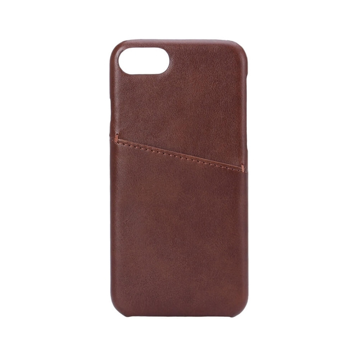 ONSALA Mobilecover Brown iPhone 6/7/8/SE Creditcard Pocket in the group SMARTPHONE & TABLETS / Phone cases / Apple / iPhone 8 / Cases at TP E-commerce Nordic AB (C12161)