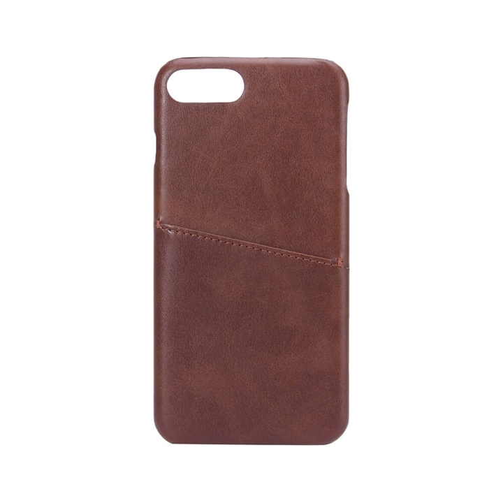 ONSALA Mobilecover Brown iPhone 6/7/8 Plus Creditcard Pocket in the group SMARTPHONE & TABLETS / Phone cases / Apple / iPhone 8 Plus / Cases at TP E-commerce Nordic AB (C12163)