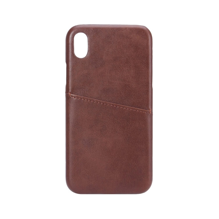 ONSALA Mobilecover Brown iPhone X/XS Creditcard Pocket in the group SMARTPHONE & TABLETS / Phone cases / Apple / iPhone X/XS / Cases at TP E-commerce Nordic AB (C12165)