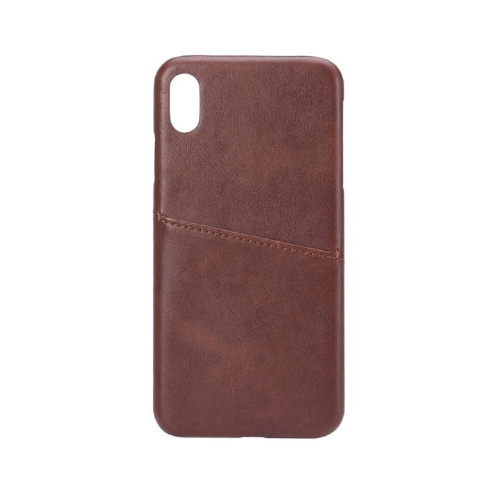 ONSALA Mobilecover Brown iPhone X/XS Max Creditcard Pocket in the group SMARTPHONE & TABLETS / Phone cases / Apple / iPhone X/XS / Cases at TP E-commerce Nordic AB (C12167)